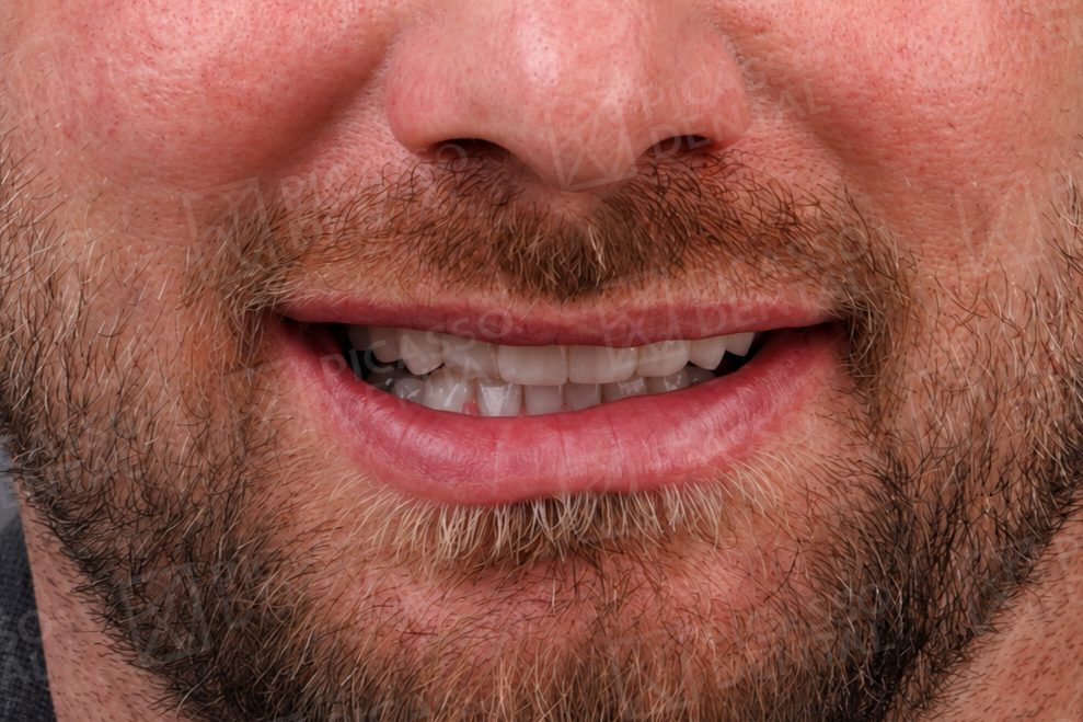 After: 20 LAVA 3M porcelain veneers, upper and lower jaw